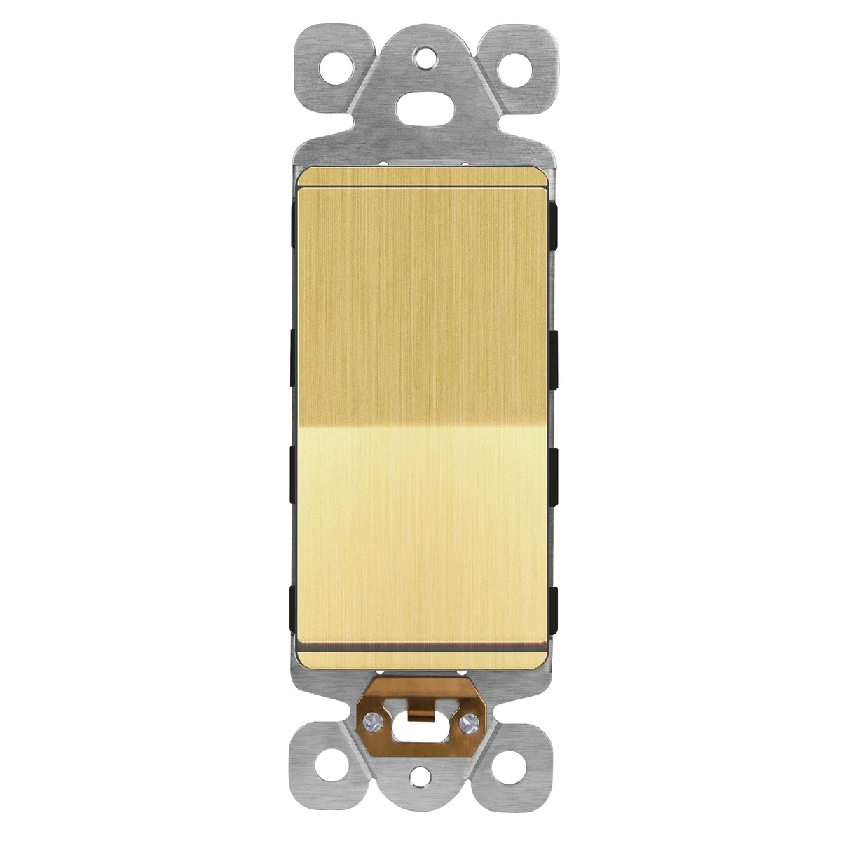 LIDER LS15E-1P-BGD Rocker Switch 15A 120-277VAC Brushed Gold — product photo