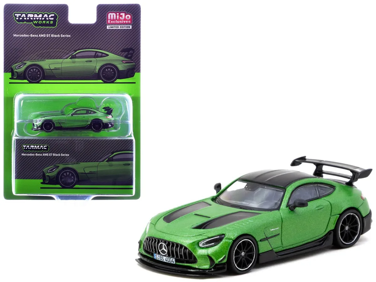 Tarmac Works Tarmac Works Mercedes-Benz AMG GT Black Series Green Metallic Black Top 1/64 — product photo