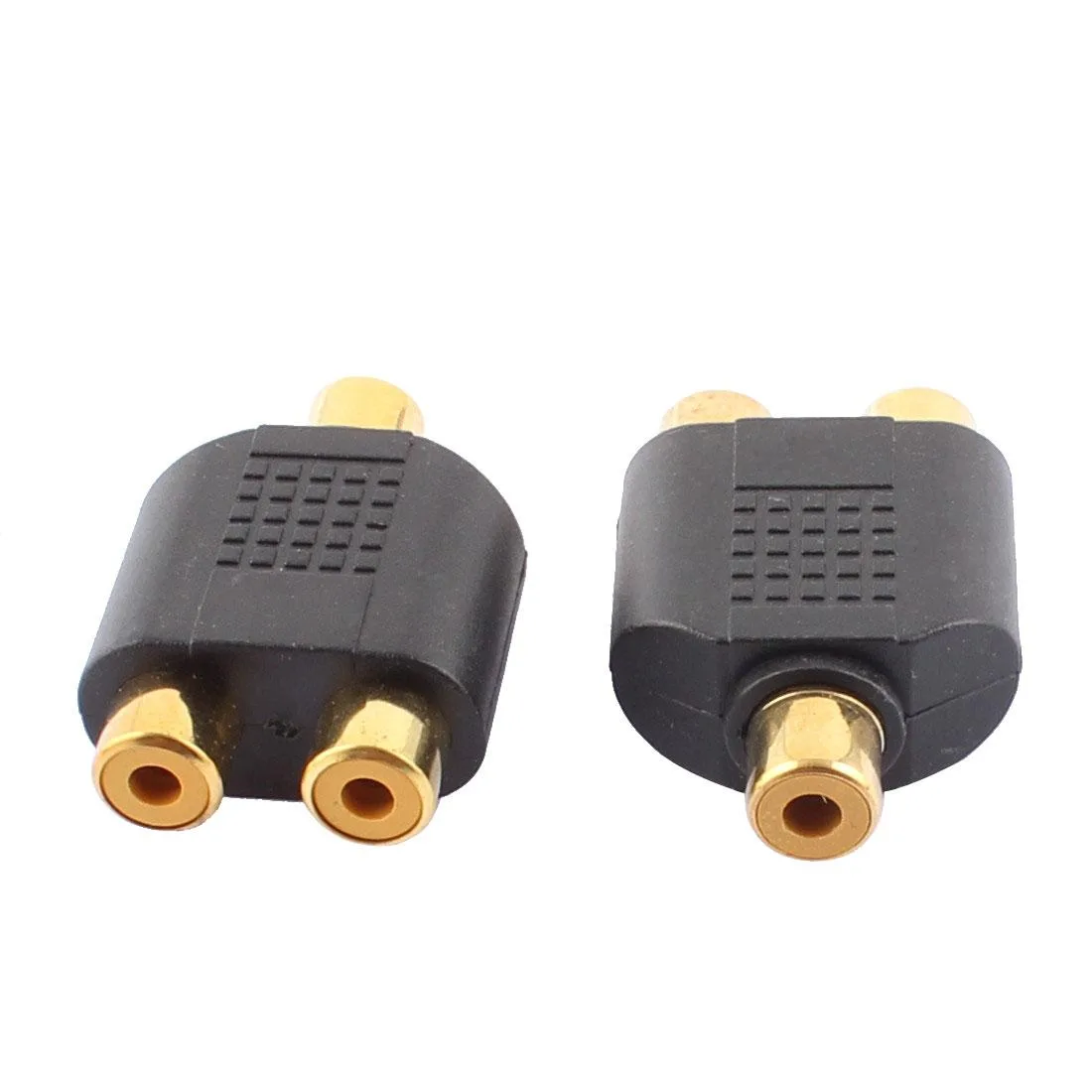Unique-Bargains Unique-Bargains 2pcs RCA Female to Dual RCA Female Jack Splitter Audio Adapter — product photo