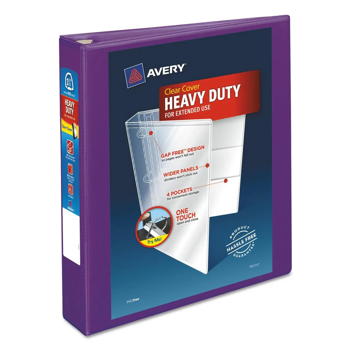 Avery Avery AVE79774 Heavy-Duty View Binder 1.75" Purple — product photo