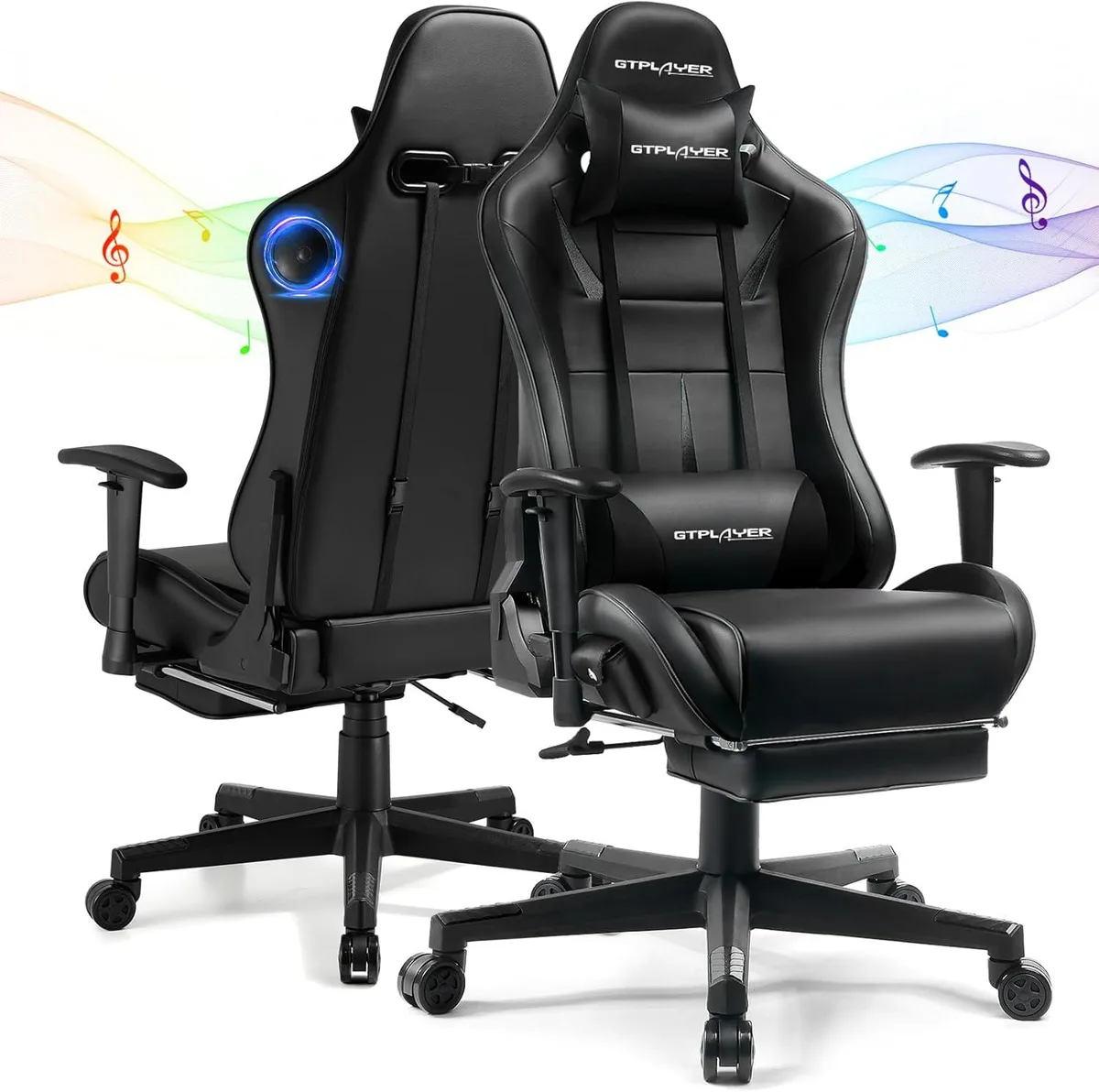 GTPLAYER GTPLAYER NEG-GT909MF-RED gaming chair, Bluetooth 5.1, 300 lb, red — product photo