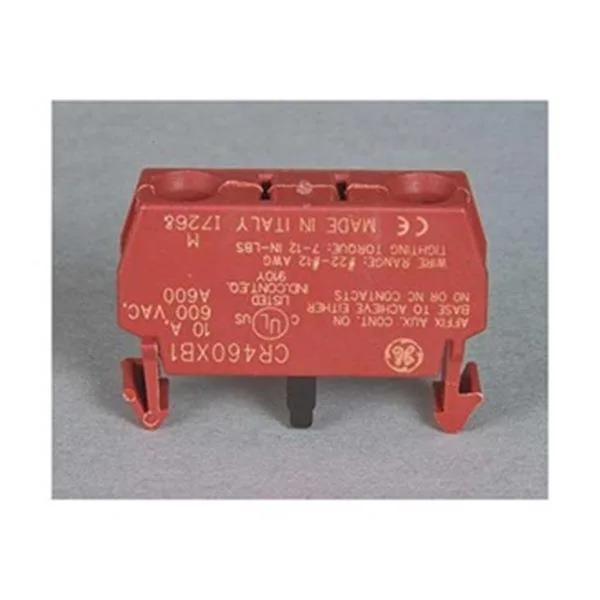 GE GE CR460XB1 Aux Contact Block 1P 10A 250V DC 600V AC — product photo