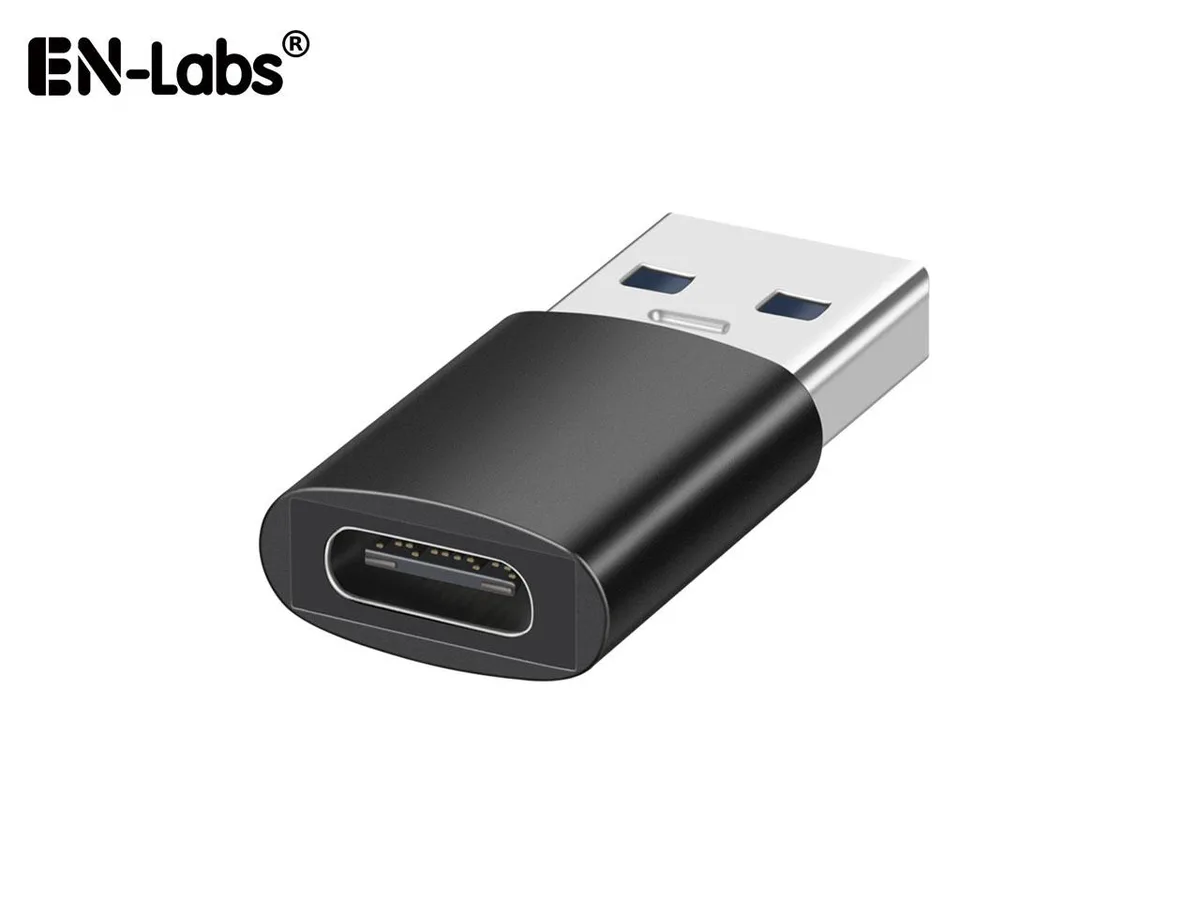 EN-Labs EN-Labs CNU3AM2CF USB 3.1 10Gbps Type A Male to USB-C Female Adapter Black — product photo