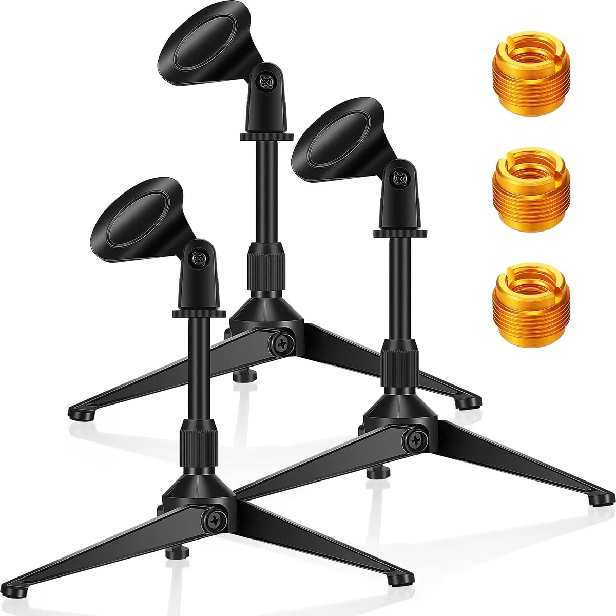 Konohan 3-Pack Desktop Mic Stands 19-28 cm Black — product photo