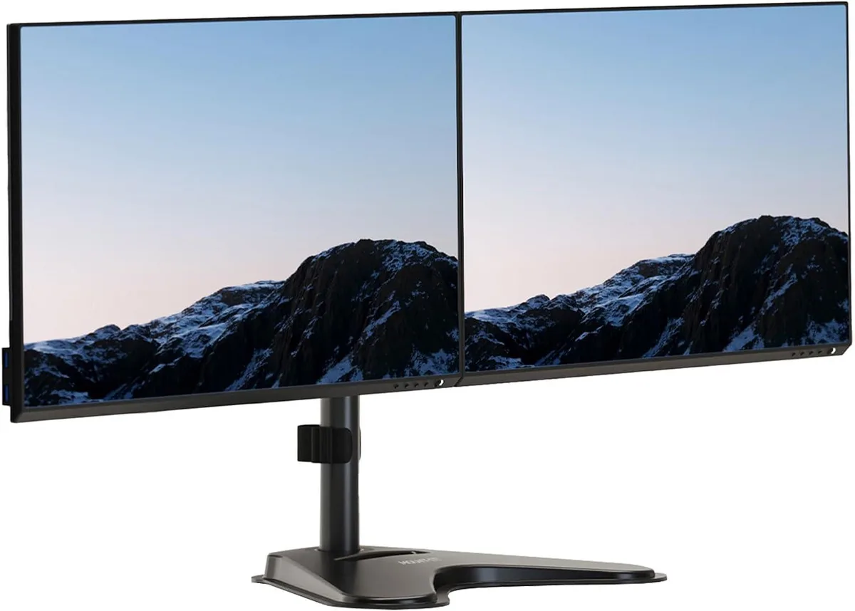 PISKEKAT PISKEKAT Dual Monitor Stand 32 in 19.8 lbs VESA 75 100 Free Standing Server Rack — product photo