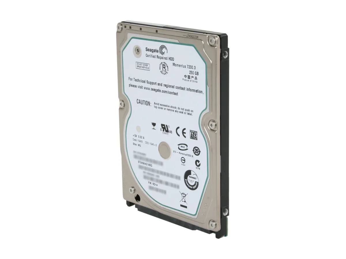 Seagate Seagate ST9250421ASG 250GB 7200 RPM SATA 3.0Gb/s 2.5" laptop hard drive — product photo