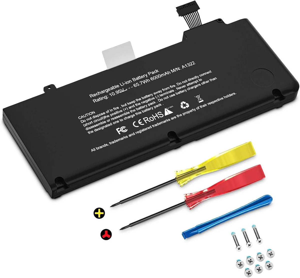 FOCUSTEC FOCUSTEC A1322 laptop battery for MacBook Pro 13 inch A1278 2009-2012 10.95V 65.7Wh 6000mAh — product photo