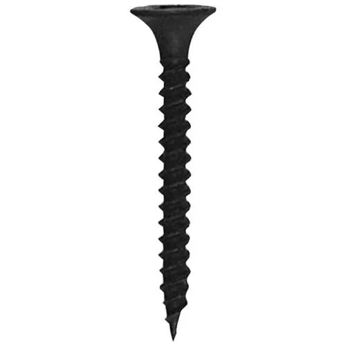 Cardboard box holding five hundred Phillips drywall screws eight by three inches