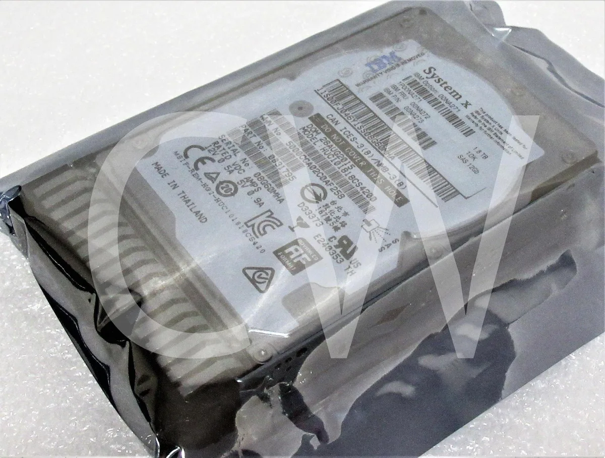 IBM IBM 00NA272 00NA271 00NA275 1.8TB 10000RPM 12Gbps 2.5" SAS SERVER HDD internal hard drive — product photo