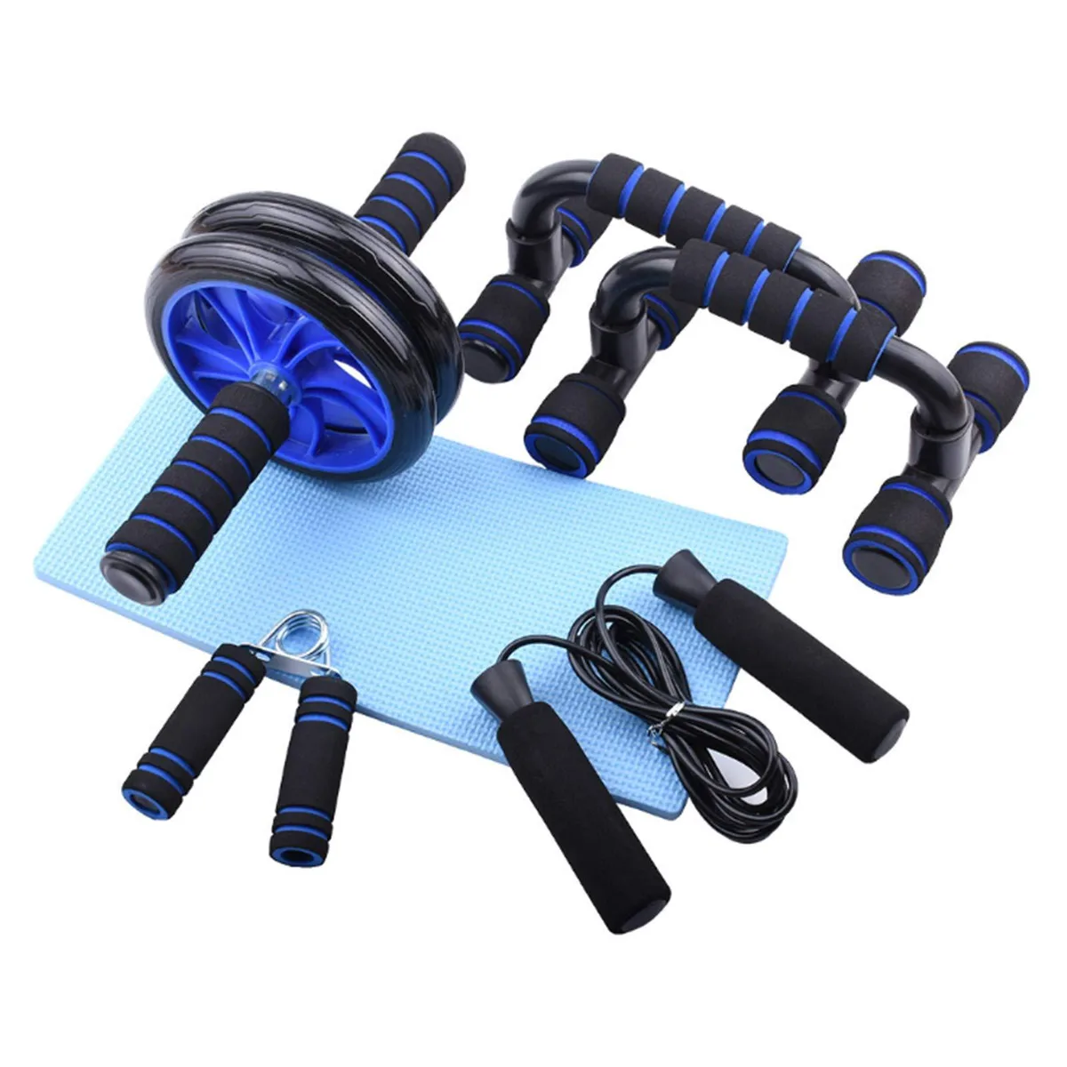Cando KS-152 ab roller kit with knee pads, push-up bars, grips and skipping rope
