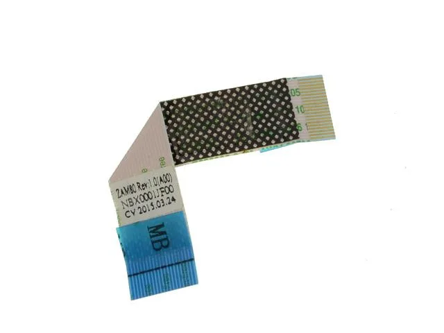 Flat orange ribbon cable with connectors at both ends