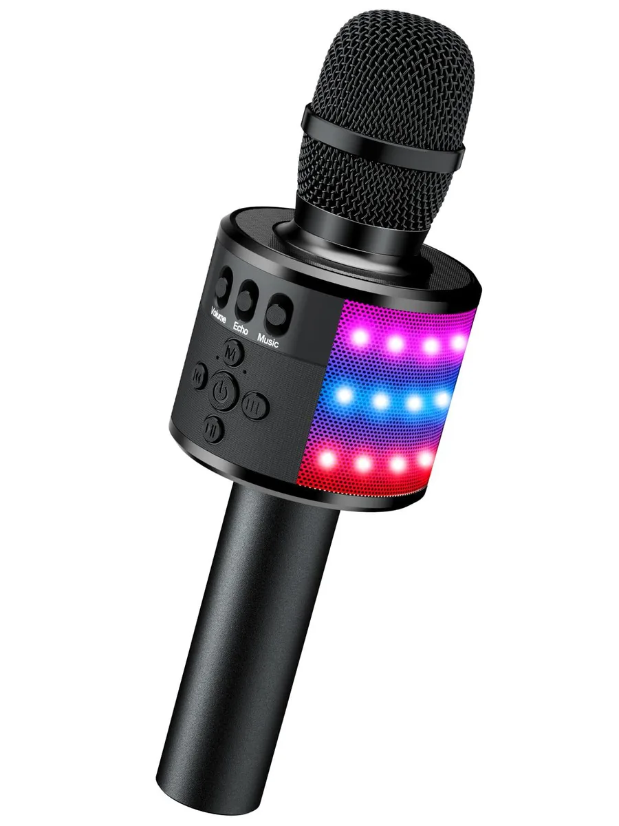 BONAOK Q78 Bluetooth Karaoke Microphone with Echo Effect Black — product photo