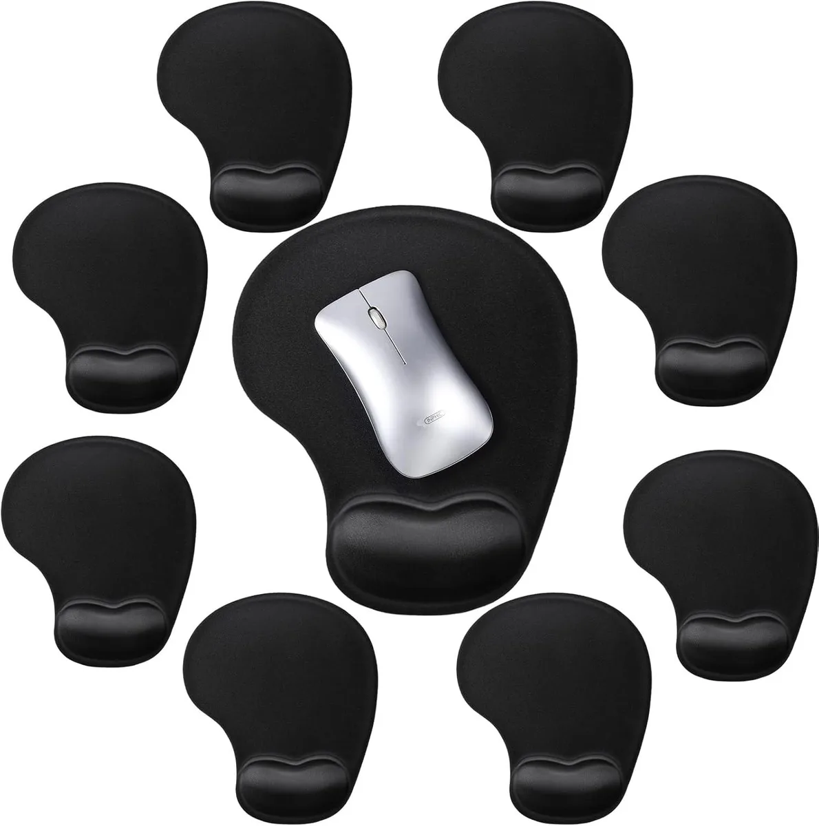 Brainwavz Brainwavz 9 Pcs Ergonomic Mouse Pad Gel Wrist Rest .7 inch — product photo