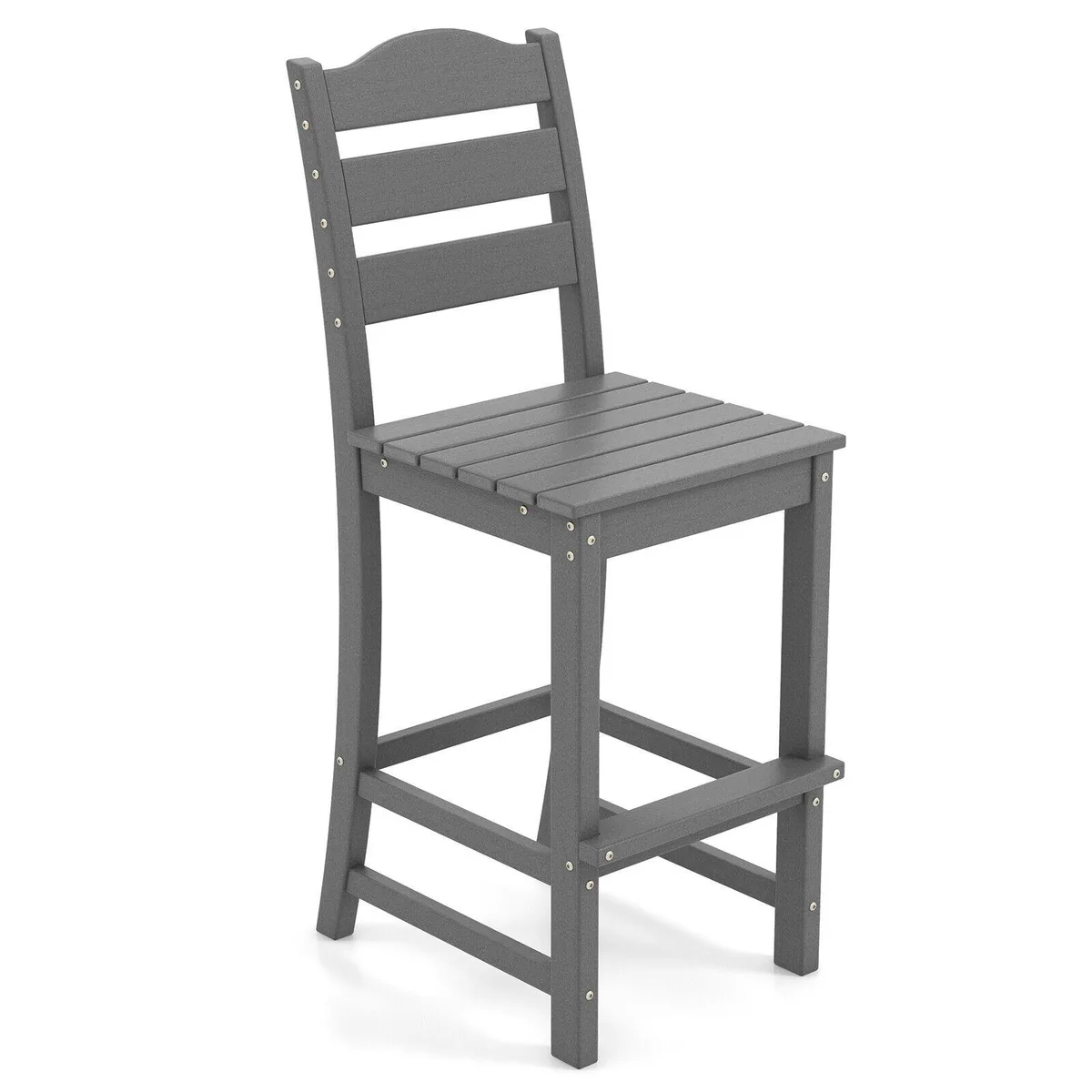 SlickBlue SlickBlue 30" Counter Height HDPE Bar Stool Grey — product photo