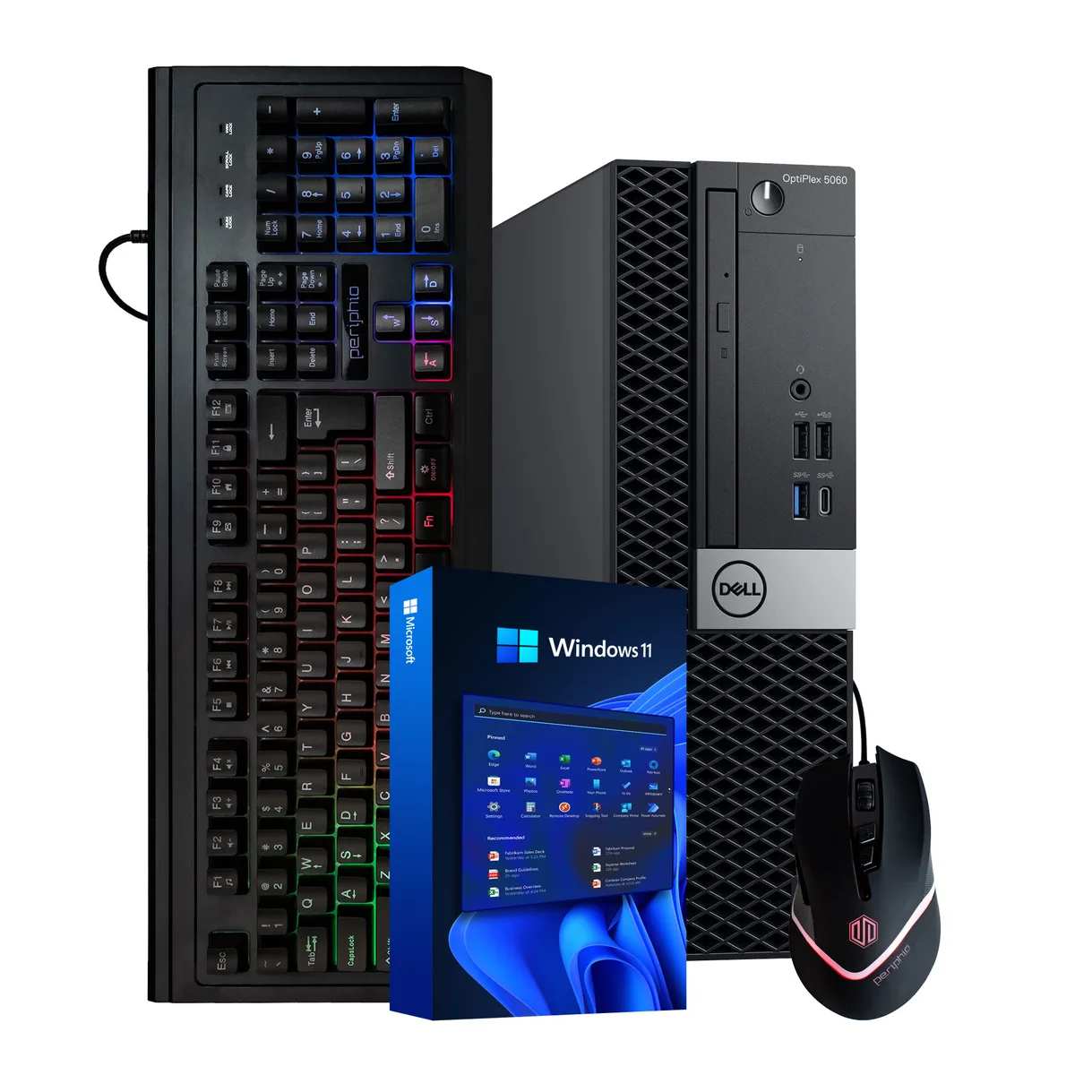 DELL DELL OptiPlex 5060 desktop PC i5-8500 3.7GHz 16GB DDR4 500GB SSD 1TB HDD Win 11 Pro — product photo