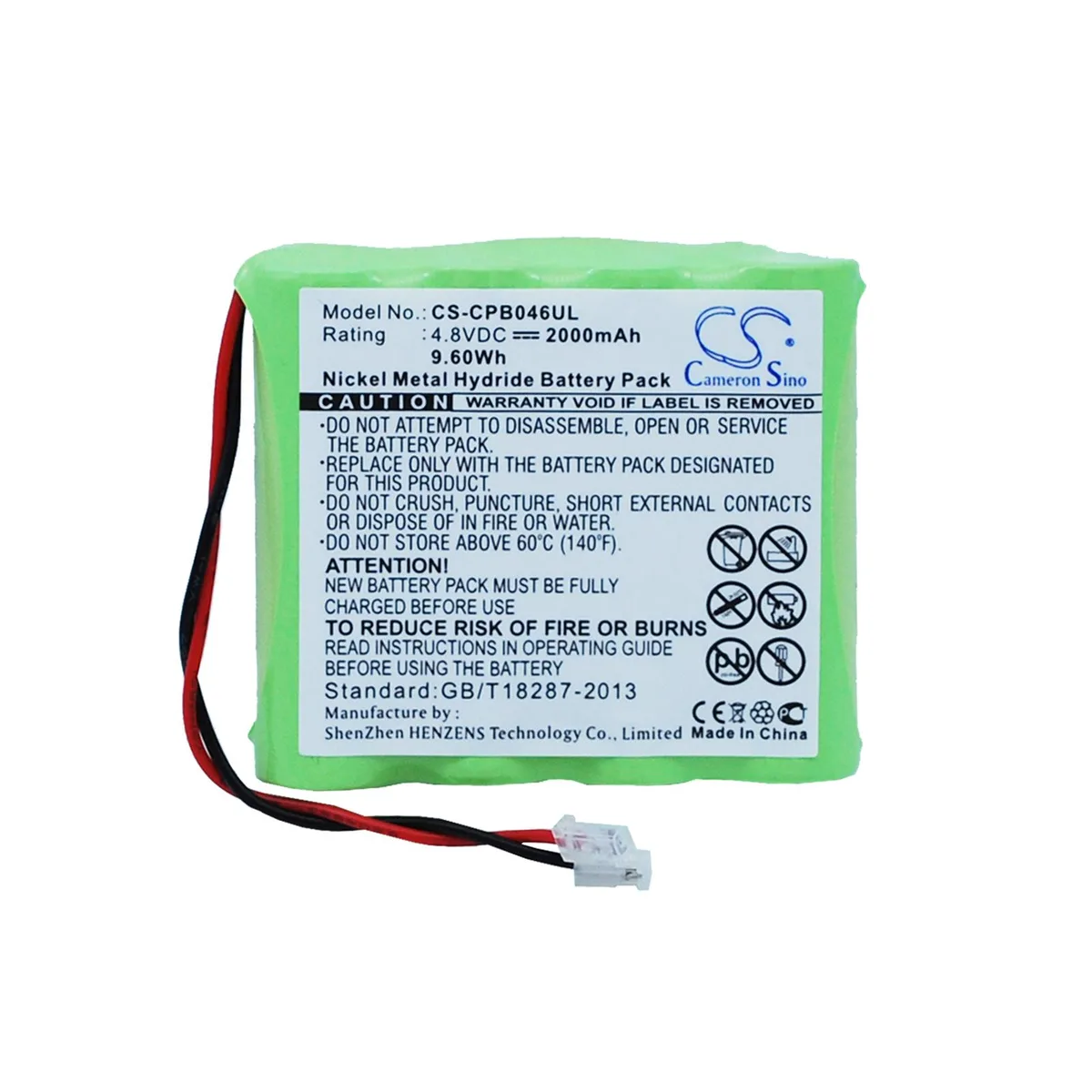 Cameron &amp; Co Cameron &amp; Co DS-CS-CPB046UL 4.8V 2000mAh Ni-MH telephone accessory — product photo