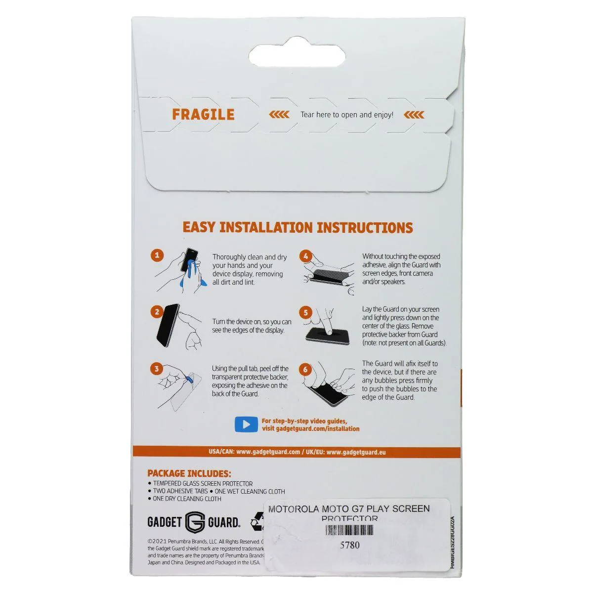Invisible Gadget Guard Invisible Gadget Guard Tempered Glass Screen Protector for Motorola Moto G7 Play — product photo