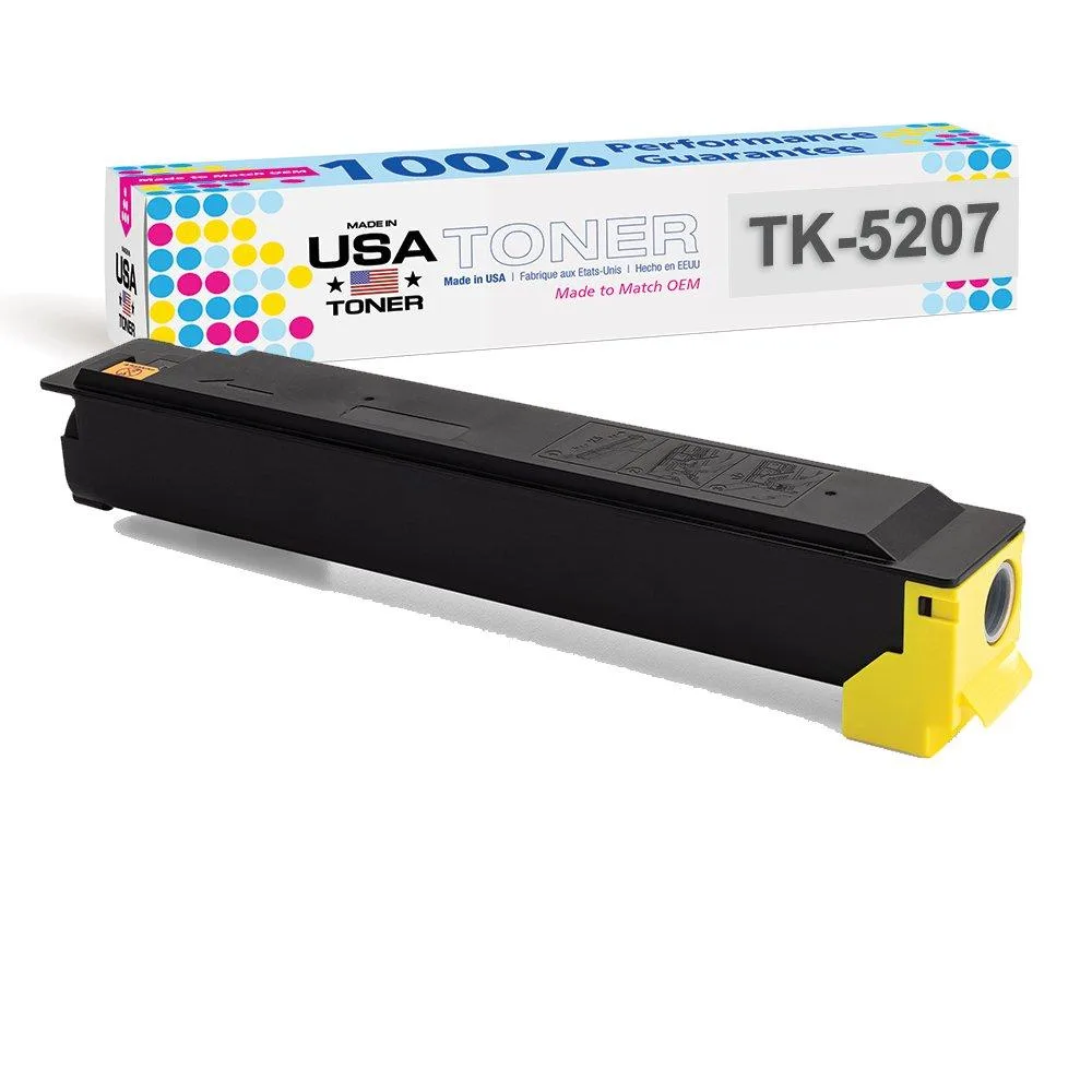 MADE IN USA TONER MADE IN USA TONER Compatible Kyocera TK-5207 Yellow Toner Cartridge for TASKalfa 356ci 358ci — product photo