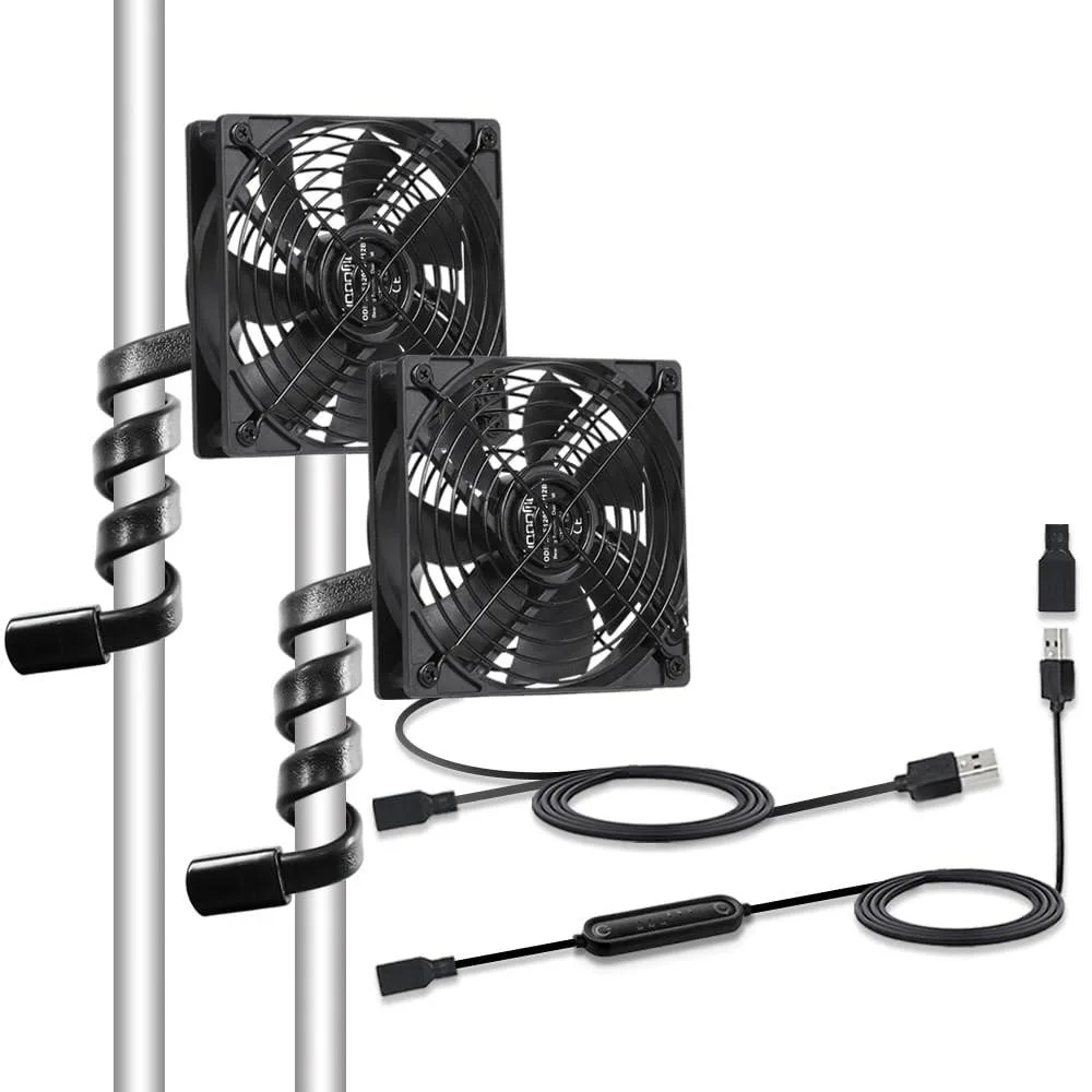 Adafruit Adafruit 4.7 Inch 5V/12V Dual Voltage Gooseneck Ventilation Fan 2 in 1 Accessory — product photo
