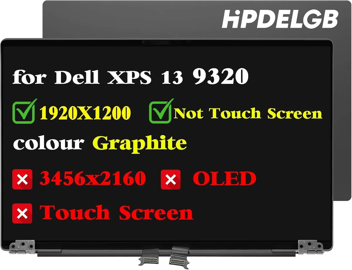 NUOLAISUN NUOLAISUN 13.4" 1920x1200 LCD laptop screen Graphite Dell XPS 13 Plus 9320 9PG51 — product photo