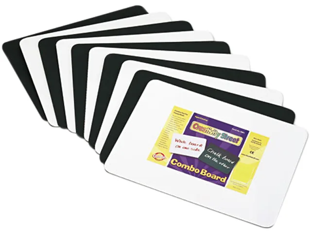 Chenille Kraft Chenille Kraft 9883-10 combination dry-erase chalkboard board, 10 per set — product photo