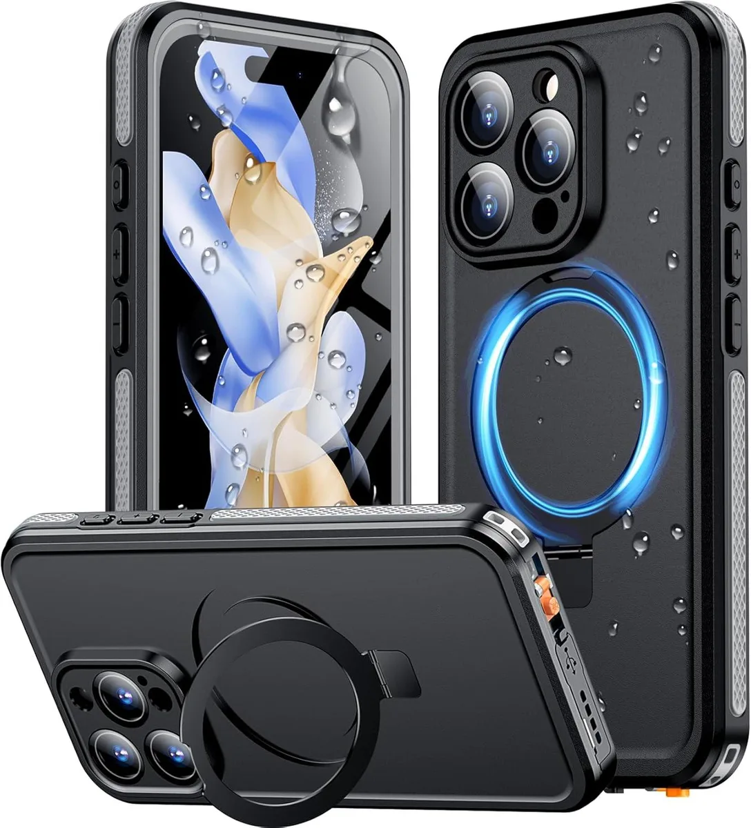 BONAEVER BONAEVER iPhone 16 Pro Waterproof Case with Stand Black — product photo