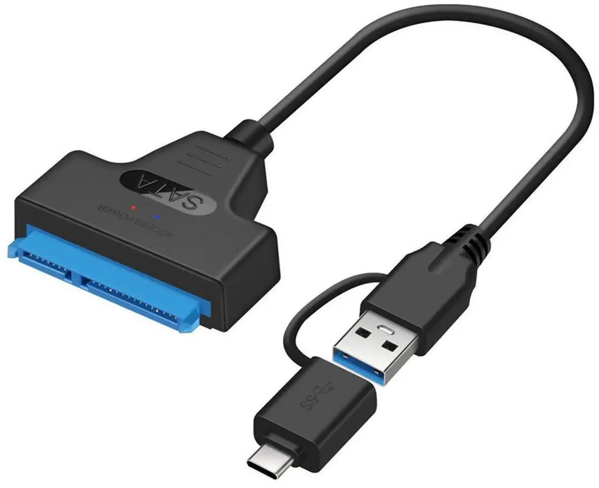 Vszerda Vszerda SATA to USB 3.0 & USB-C 2-in-1 Adapter for 2.5" SATA Drives — product photo