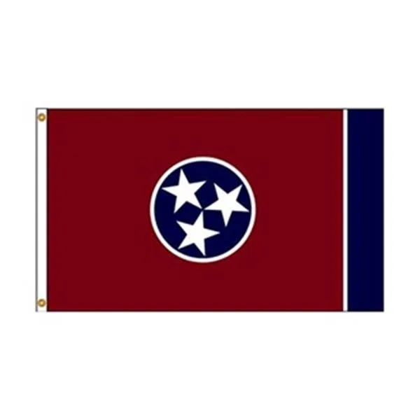Tennessee state flag, 4x6 ft, 200 denier nylon with header and grommets