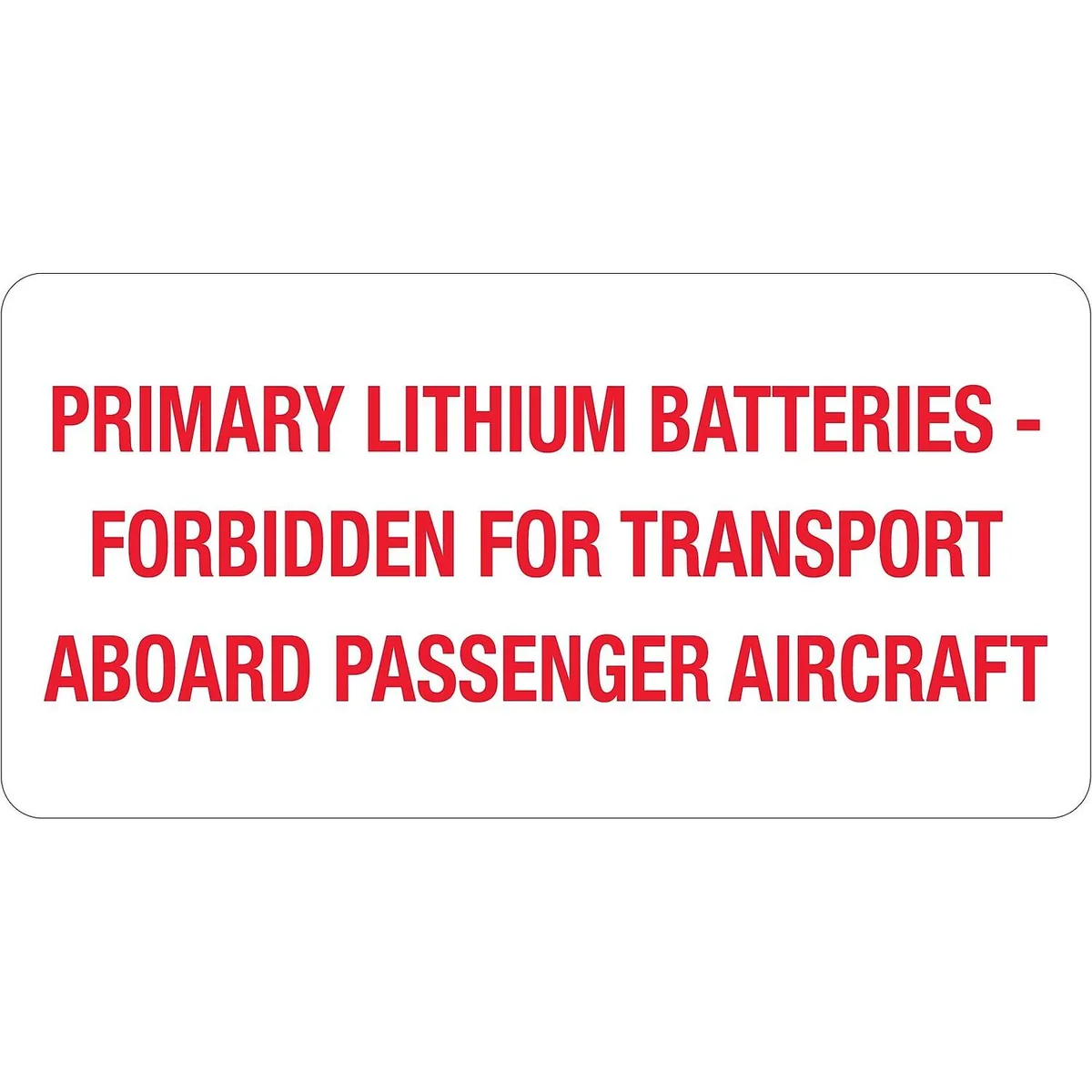 Tape Logic Tape Logic Primary Lithium Batteries Labels 2x4 Red/White 500/Roll DL1375 — product photo