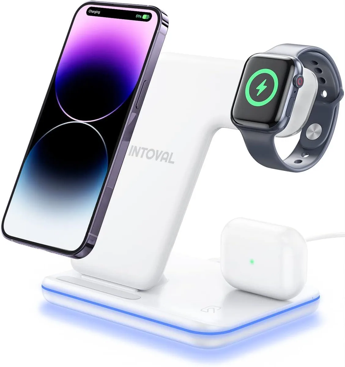 RUOCLRIS RUOCLRIS Z5 White 3-in-1 Wireless Charger — product photo