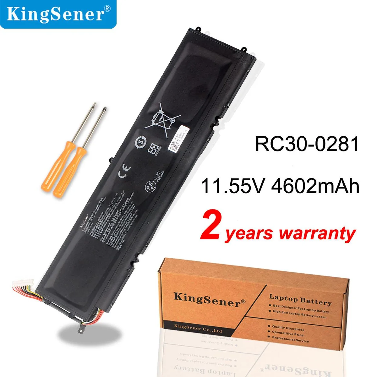 KingSener KingSener RC30-0281 4602mAh 53.1Wh 11.55V laptop battery for Razer Blade Stealth 13 2018 2019 — product photo