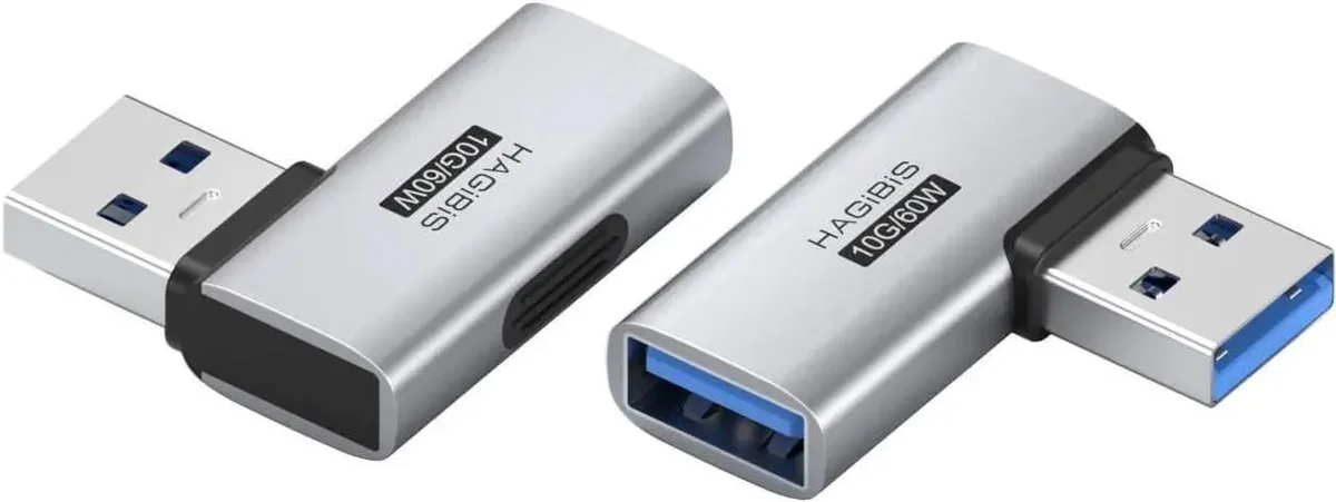 SMUGDESK SMUGDESK 2 Pack 90° USB 3.2 Right &amp; Left Angle Adapter — product photo