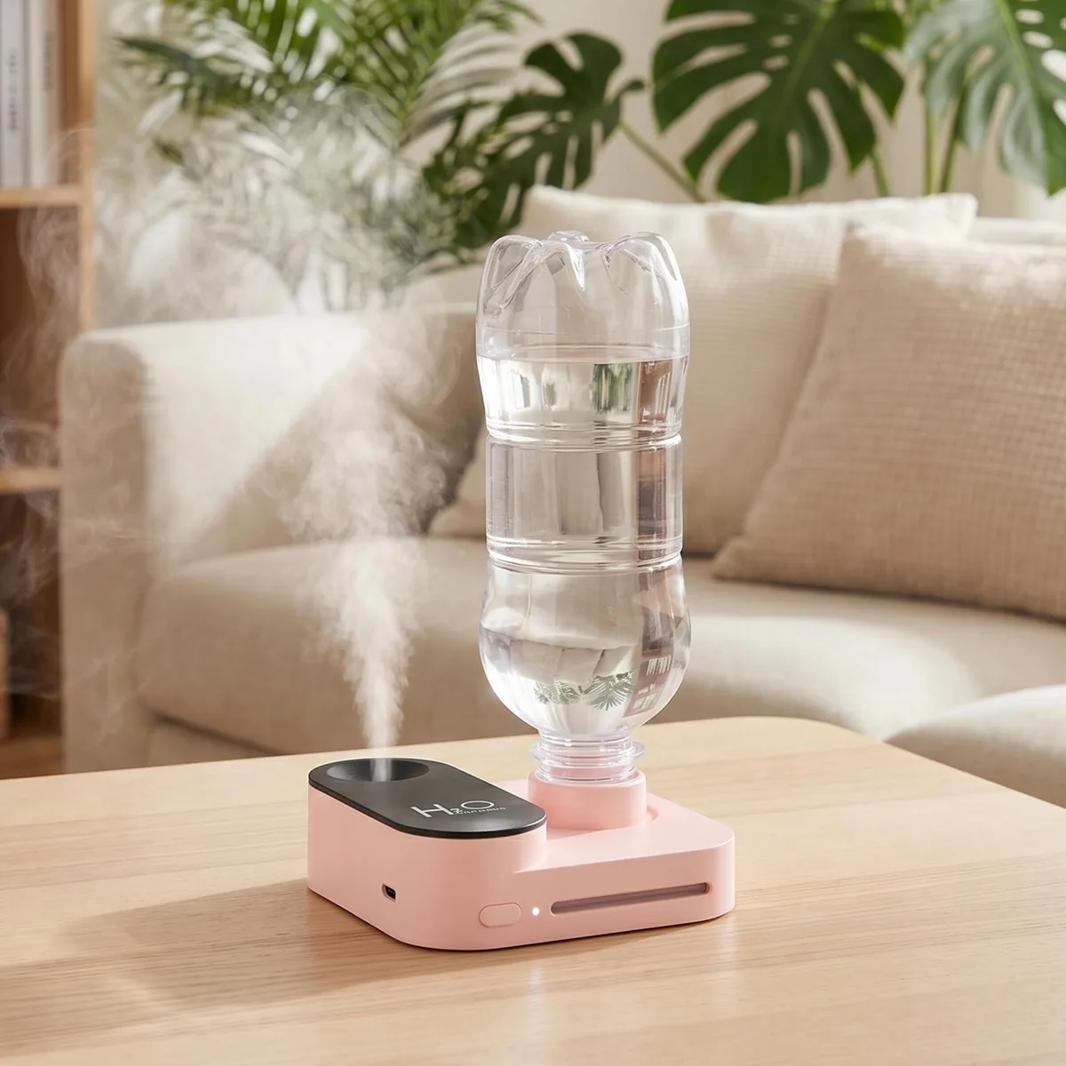  NAP2WELL Portable Mini Cool Mist Humidifier USB Rechargeable Pink — product photo