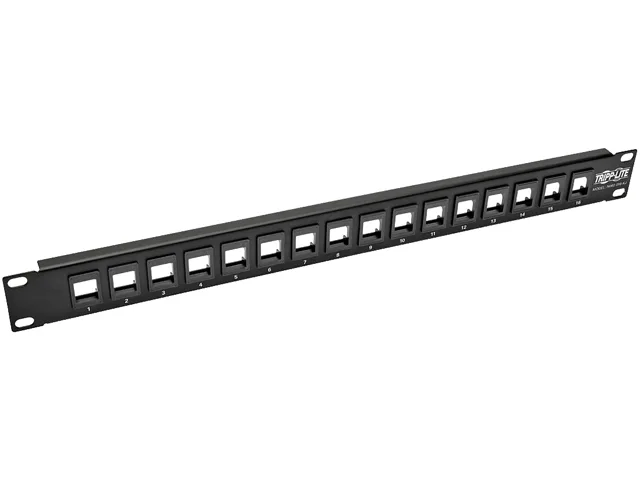 Tripp Lite Tripp Lite N062-016-KJ 16-Port 1U Blank Keystone Patch Panel — product photo