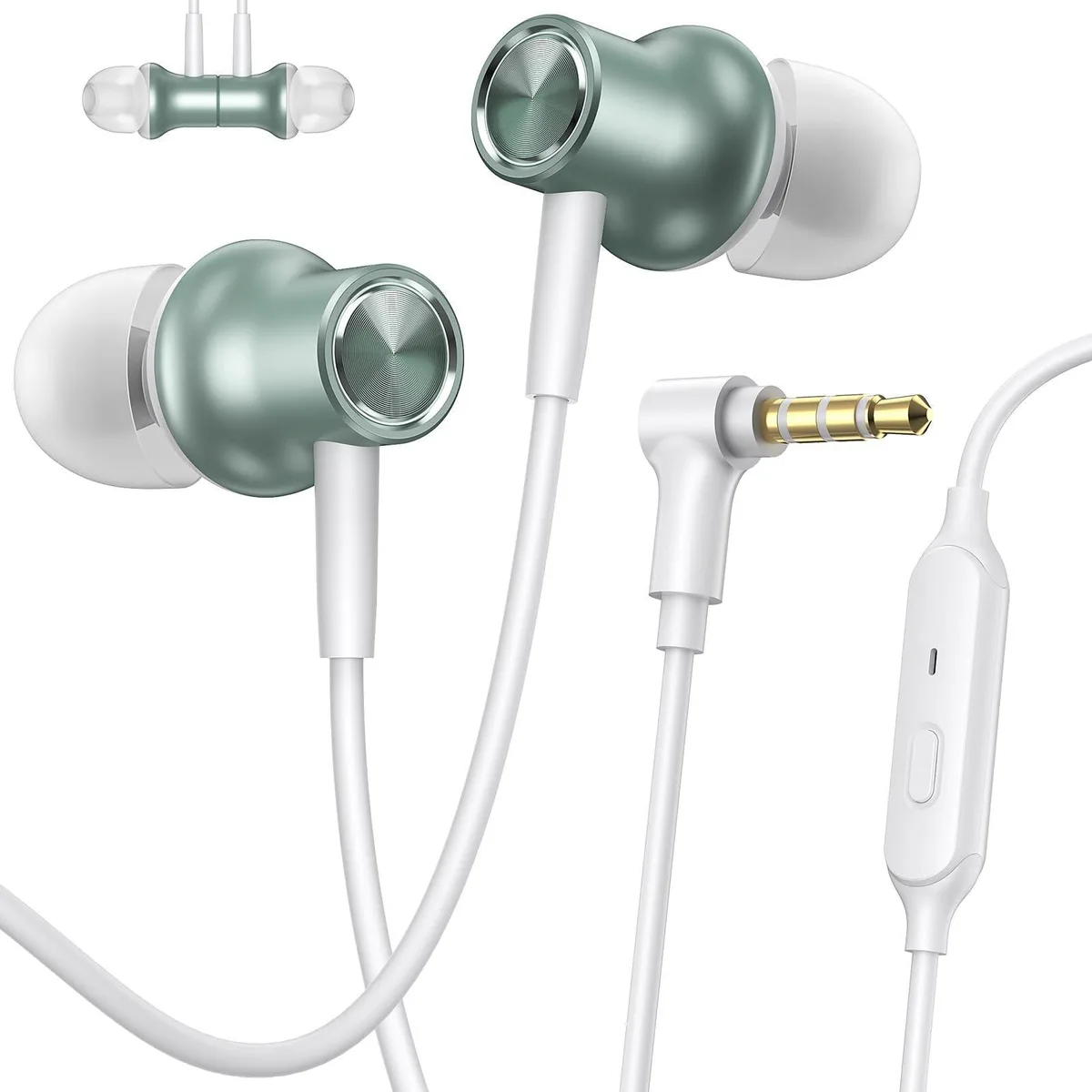 No Sew No Sew AIAUXAI00372 Wired Earbuds 3.5mm Green — product photo