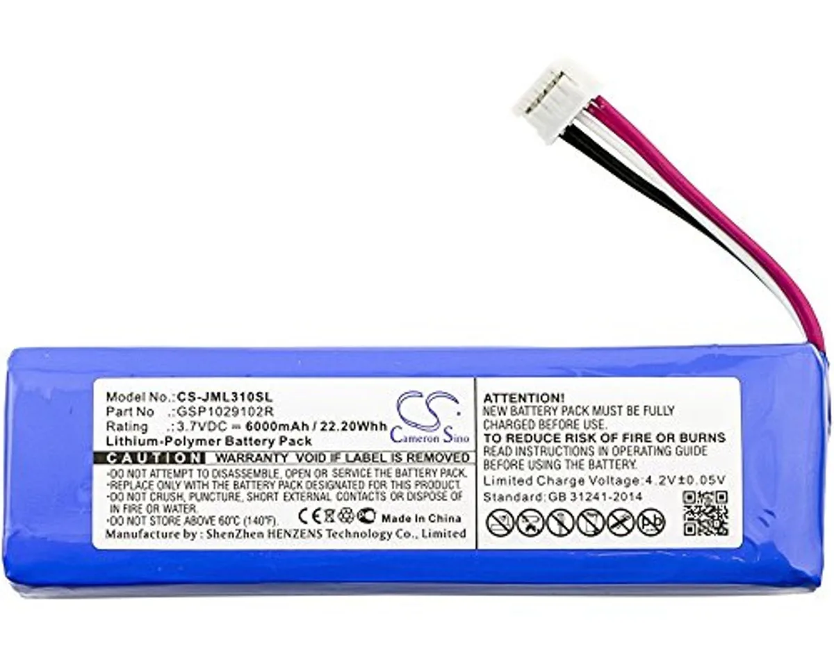  Cameron Sino 6000mAh speaker battery GSP1029102R — product photo