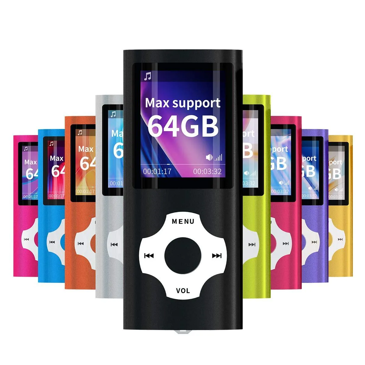 MYMAHDI 64 GB 1.8" MP3 / MP4 Player Black — product photo
