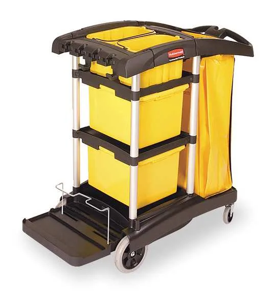 Rubbermaid Rubbermaid FG9T7300BLA Microfiber Janitor Cart Black 48 22 44 34 cleaning — product photo