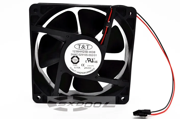 SXDOOL SXDOOL 1238HH24B-WDB case fan 24V 0.70A 120×120×38mm — product photo