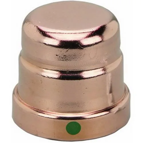 Copper press-fit end cap with EPDM O-ring, 2 1/2 inch size