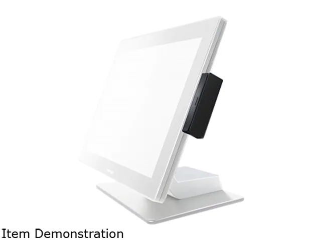 Compact black magnetic stripe reader attachment for 15.6 inch POS terminal