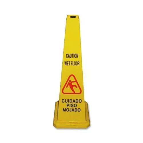 Genuine Joe Genuine Joe 58880 10"x10"x24" Yellow Safety Cone Cleaning — product photo
