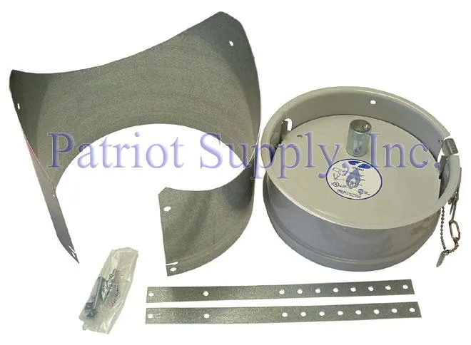 Silver galvanized steel barometric draft control unit