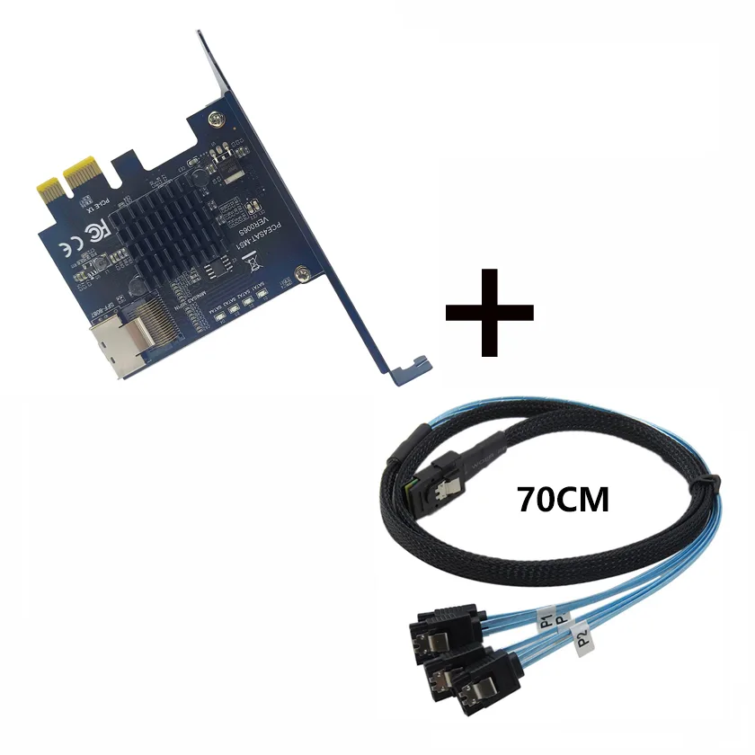 weastlinks weastlinks PCIe x1 to Mini SAS SFF-8087 4-port SATA 3.0 6Gbps adapter — product photo