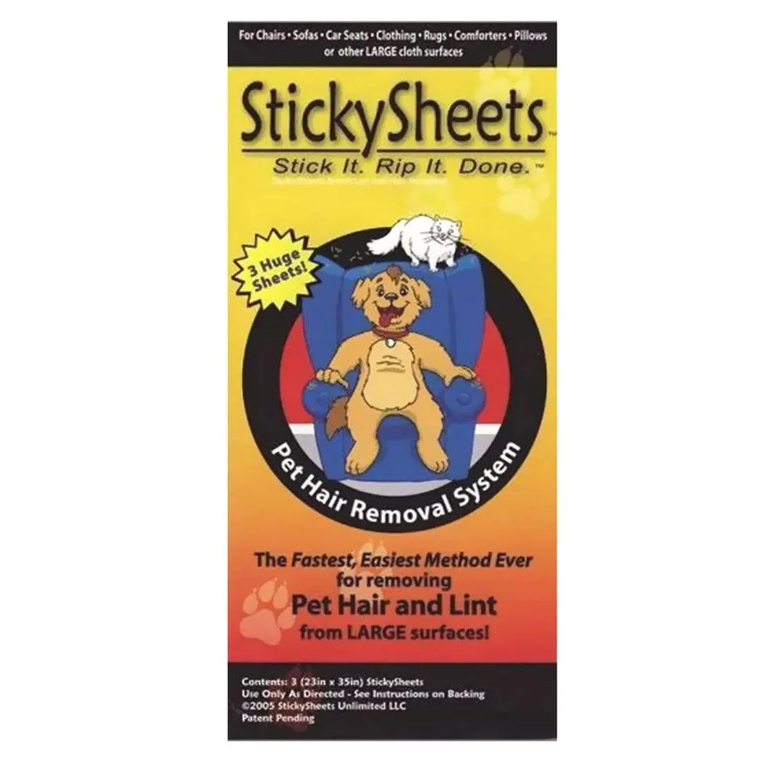 Tvtimedirect Tvtimedirect Sticky Sheets Pet Hair Removal System Single Sheet 23 x 35 inches — product photo