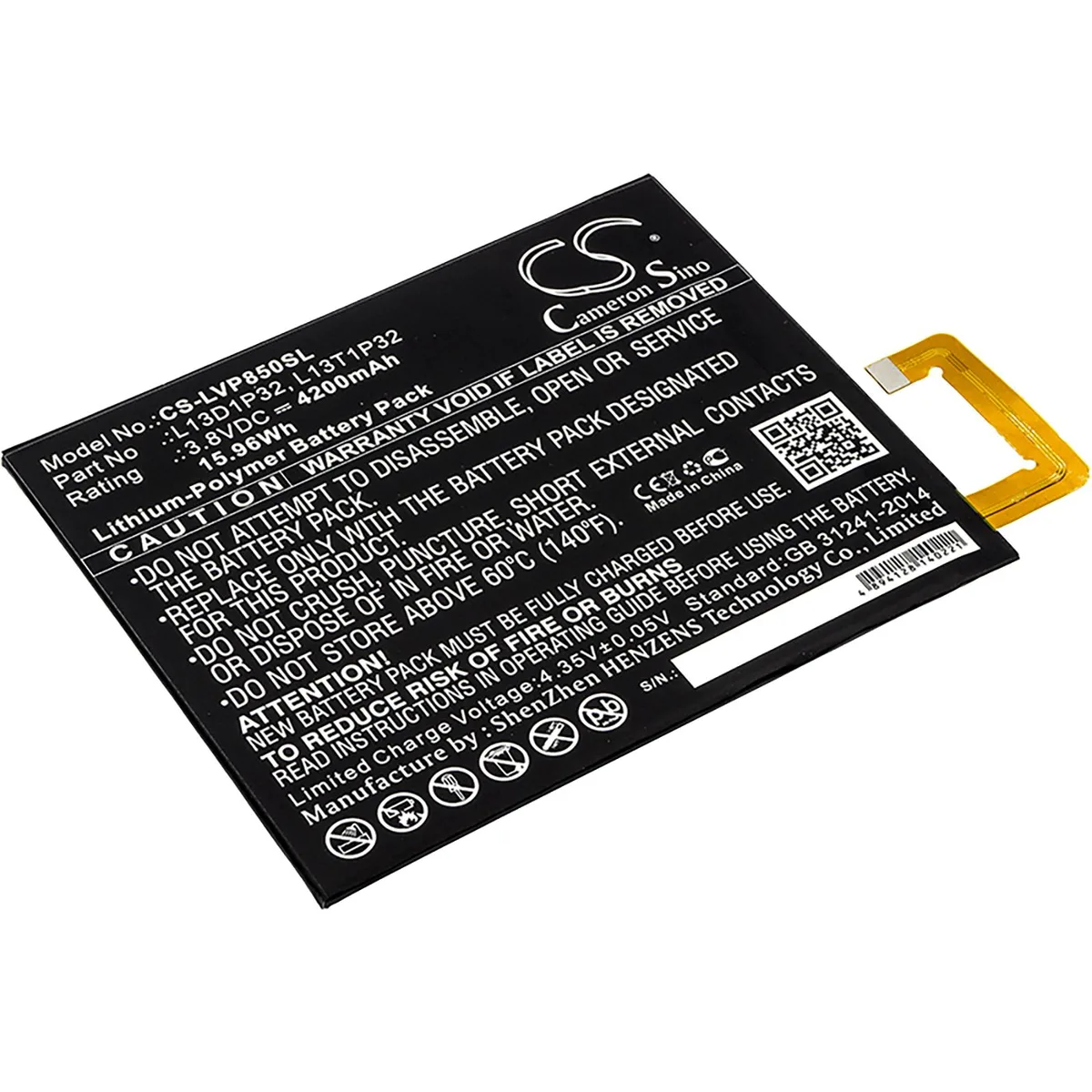 Cameron &amp; Co Cameron &amp; Co DS-CS-LVP850SL 4.2 Ah Li-Polymer battery accessory — product photo