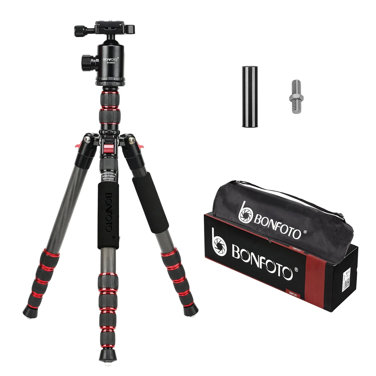 Bipra Bipra B690C Carbon Fiber Tripod Monopod 2 in 1 Accessory — product photo