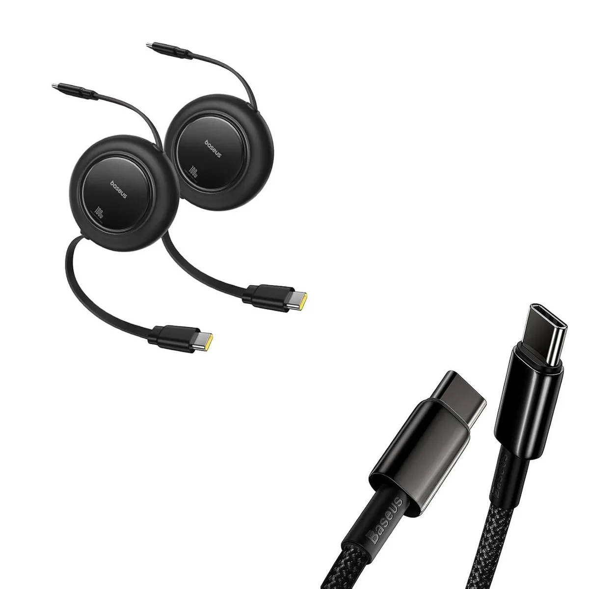 Mobee Mobee Retractable USB C Cable 100W 2-Pack 6.6ft — product photo