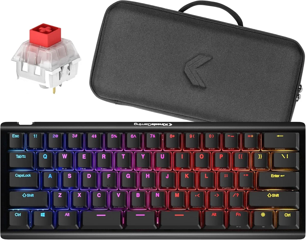usbroway usbroway TKO 60% Mechanical Gaming Keyboard Linear Red Switches Hotswap Aluminum SF Shock Limited Edition — product photo