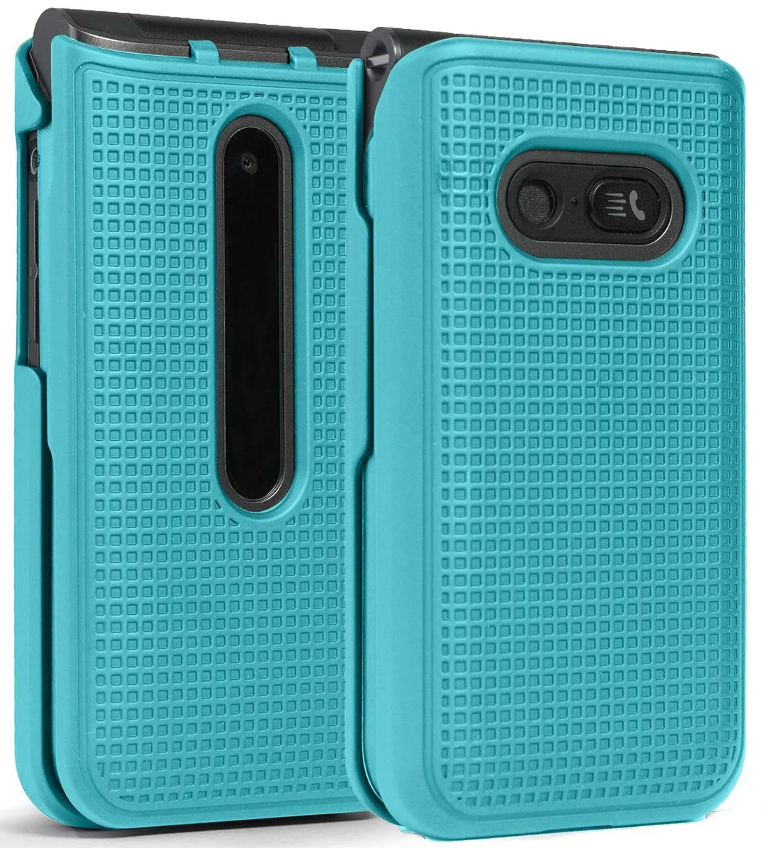 Nakedcellphone Nakedcellphone Grid Case Snap-On Cover Teal for LG Wine 2 LTE LM-Y120 — product photo